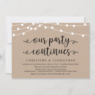 Invitation Notre fête continue, Mariage en fuite 