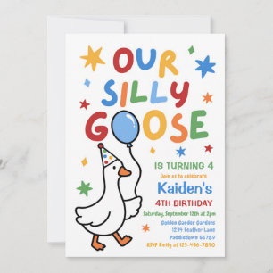 Invitation Notre Garçon D'oie Ridicule Fête D'anniversaire Co