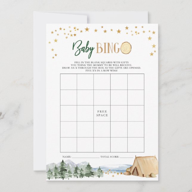 Invitation Notre jeu de bingo pour Baby Shower de la plus gra (Devant)