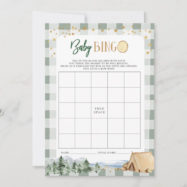 Invitation Notre jeu de bingo pour Baby Shower de la plus gra (Devant)
