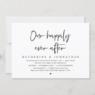 Invitation Notre Joyeux Après, Mariage Elopement Brunch