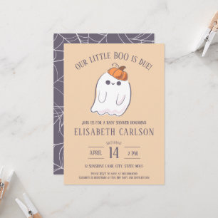 Invitation Notre Little Boo est attendu Ghost Baby shower inv