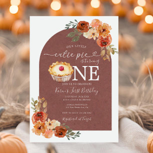 Invitation Notre Little Cutie Pie Boho Arch Floral 1er Annive