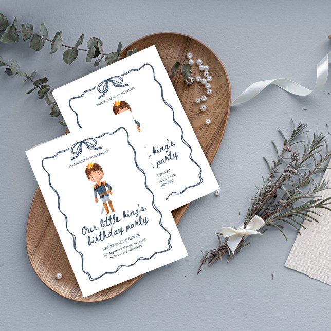 Invitation Notre Little King 1er anniversaire (Créateur téléchargé)