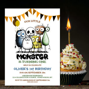 Invitation Notre Little Monster 1er anniversaire