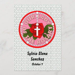 Invitation Notre Madame de l'invitation de chapelet