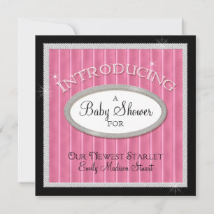 Invitation Notre nouveau Baby shower de glam de Starlet Holly