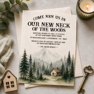 Invitation Notre Nouveau Coin De Bois | Fête De Pendaison De 