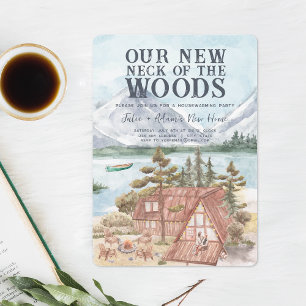 Invitation Notre nouveau coin de bois   Fête de pendaison de 