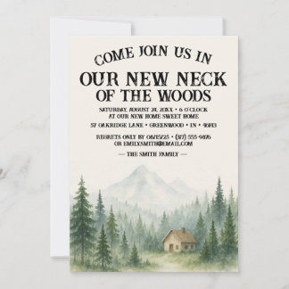 Invitation Notre Nouveau Coin De Bois | Fête De Pendaison De