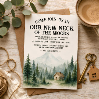 Invitation Notre Nouveau Coin De Bois | Pendaison De Crémaill
