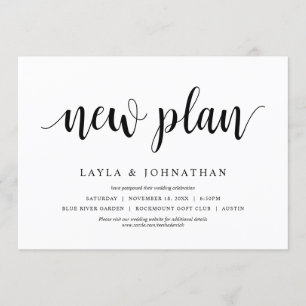 Invitation Notre nouveau Mariage de plan Modifier la date