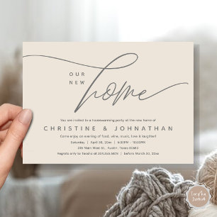 Invitation Notre Nouvelle Maison, Cosy Lovely House Party
