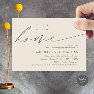 Invitation Notre nouvelle maison, Fête de la Fête du réchauff