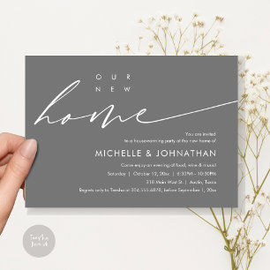 Invitation Notre nouvelle maison, Fête de la Fête du réchauff