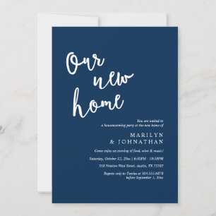 Invitation Notre nouvelle maison, Fête de la Ménage Rustique