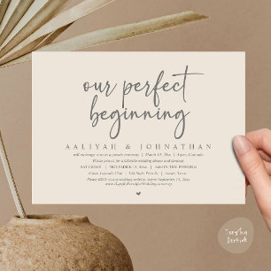 Invitation Notre Parfait Début, Fête de Fuite de Mariage