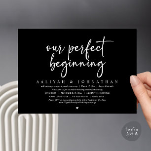 Invitation Notre Parfait Début, Fête de Fuite de Mariage