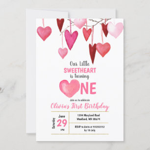 Invitation Notre petit amoureux Valentine Balloon Anniversair