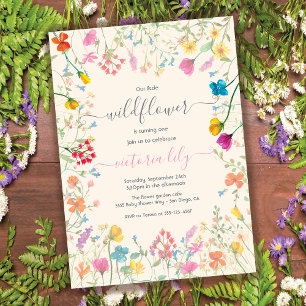 Invitation Notre petit anniversaire de jardin fleuri fleur sa