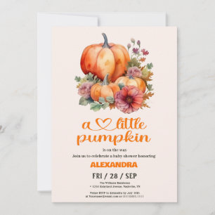 Invitation Notre petit Baby shower Citrouille