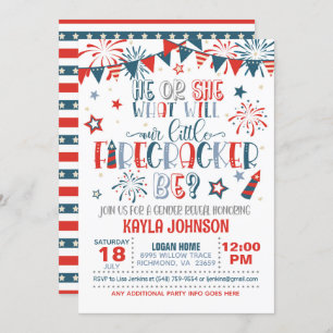 Invitation Notre petit Baby shower de révélation de genre de