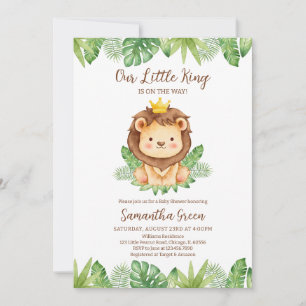 Invitation Notre petit Baby shower Lion King