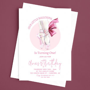 Invitation Notre petit Ballerina 1er anniversaire