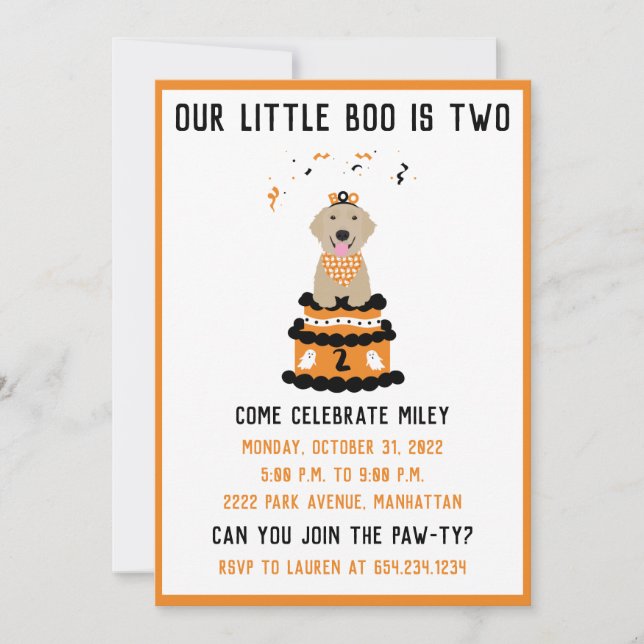 Invitation Notre Petit Bois Est Deux Fête D'Anniversaire De C (Devant)