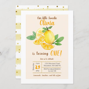 Invitation Notre petit bonbon Lemon 1er Anniversaire Invitati