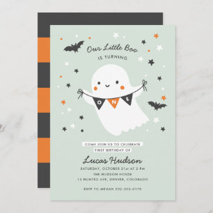 Invitation Notre Petit Boo Cute Kids Halloween Premier Annive