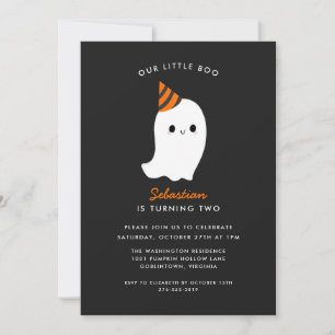 Invitation Notre Petit Boo Enfants Halloween Thématique Anniv