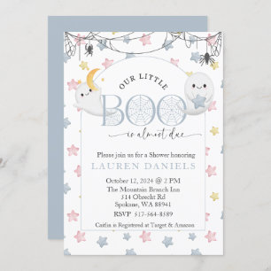 Invitation Notre Petit Boo est presque dû Halloween Baby