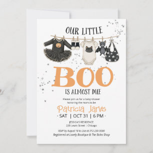 Invitation Notre petit Boo est presque là Baby Shower