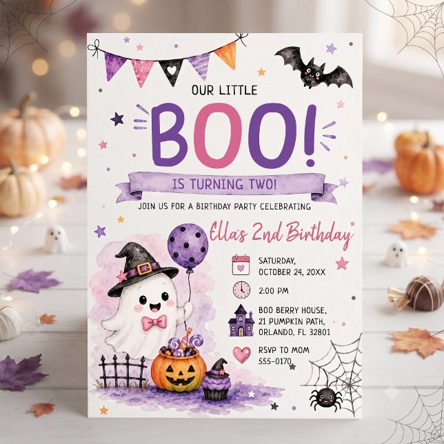 Invitation Notre petit Boo fête ses deux ans (Créateur téléchargé)