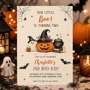 Invitation Notre petit Boo fête ses deux ans Halloween 2e ann