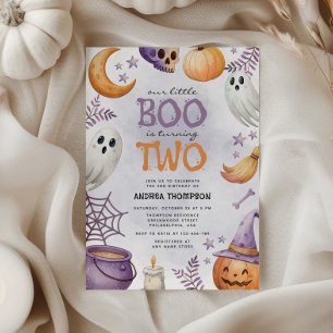 Invitation Notre petit Boo fête ses deux ans pour Halloween