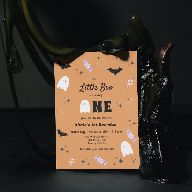 Invitation Notre Petit Boo Halloween 1er Anniversaire Invitat (Créateur téléchargé)