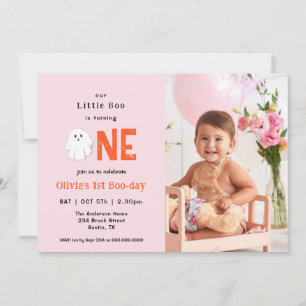 Invitation Notre Petit Boo Halloween 1er Anniversaire Photo
