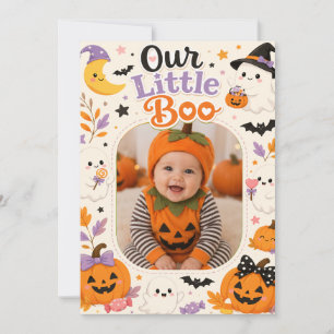 Invitation Notre petit Boo Photo personnalisé d'Halloween