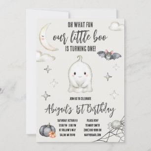 Invitation Notre petit BOO tourne UN ! Anniversaire d'Hallowe