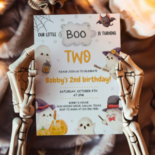 Invitation Notre Petit Boo Turner Deux Halloween 2e Anniversa