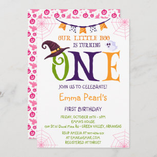 Invitation Notre Petit Boo Turner Un, Halloween 1er Anniversa