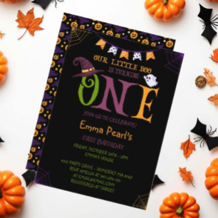 Invitation Notre Petit Boo Turner Un, Halloween 1er Anniversa