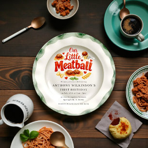 Invitation Notre Petit Boulet de Viande Cute Nourriture Itali