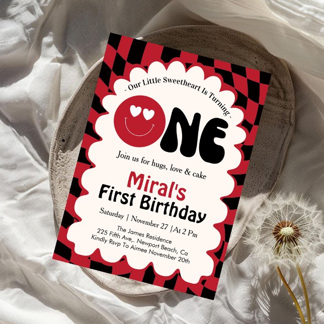 Invitation Notre Petit Chéri Fait Son Premier Anniversaire  (Créateur téléchargé)