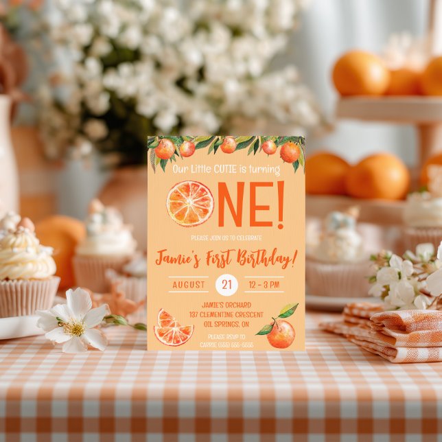 Invitation Notre petit CHOU est à UN an !  Premier anniversai (Créateur téléchargé)