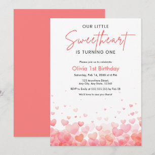 Invitation Notre petit chou fête son premier anniversaire 