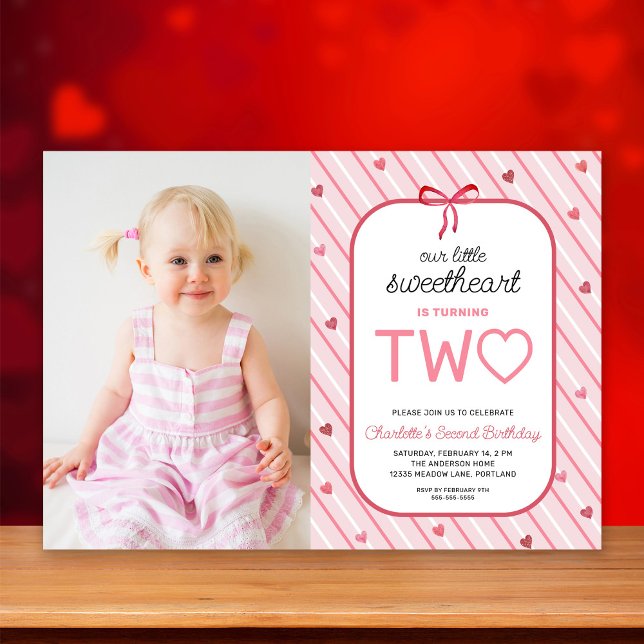 Invitation Notre Petit Chou Pour Son Deuxième Anniversaire Ph (Créateur téléchargé)