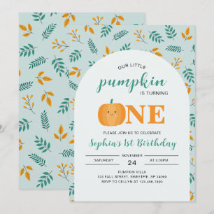 Invitation Notre Petit Citrouille 1er anniversaire
